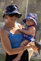 Mother and child at the Summer Playground in Darling Harbour